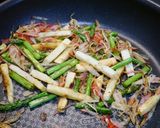 簡単！筍とアスパラのほんだし鰹節炒め作り方3写真