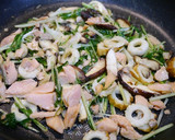 簡単！鮭と水菜の味噌マヨ炒め作り方4写真