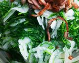 まるごと新玉ねぎとおかひじきの豆腐サラダ作り方7写真