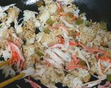 めかぶの茎を利用♪【めかぶチャーハン】作り方4写真