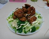 鶏の唐揚げサラダ作り方6写真