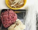 ひき肉とごぼうと春雨のうま煮作り方1写真