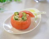 まるごとトマトのバンバンジー風サラダ♫作り方7写真
