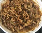 牛丼！麺つゆとレンジ使用で簡単！作り方1写真