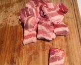 ヨシダソースで煮る~冷凍大根と豚肉の煮物作り方1写真
