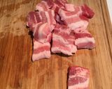 ヨシダソースで煮る~冷凍大根と豚肉の煮物作り方1写真