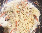 残り物きんぴらごぼうでスープパスタ☆作り方6写真