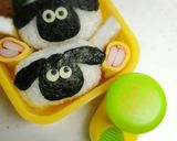 大量生産☆俵おにぎりdeひつじのショーン作り方6写真