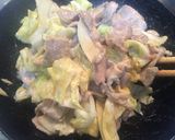 俺流！春キャベツと豚肉の生姜味噌炒め作り方6写真