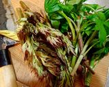 たらの芽とモミジガサおひたし作り方1写真