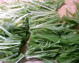 さっぱり水菜と鶏むね肉のわさび醤油ソース作り方1写真