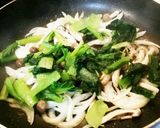 小松菜としめじで だし香る簡単和風パスタ作り方3写真