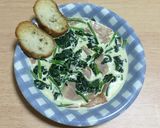 簡単！　ほうれん草のクリーム炒め作り方8写真