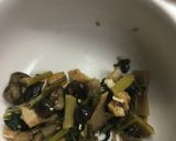 なめたけと大根葉のチーズトースト作り方1写真