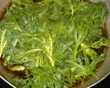 春菊と揚げ玉の卵とじ作り方1写真