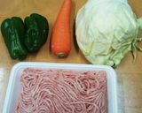 春キャベツと豚挽き肉の生姜焼き作り方1写真