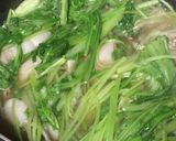 豚バラ肉で壬生菜の簡単煮浸し作り方6写真