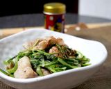豚バラ肉で壬生菜の簡単煮浸し作り方7写真