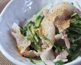 豚バラ肉で壬生菜の簡単煮浸し作り方9写真