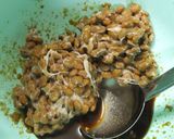 ５種類の薬味入り納豆ご飯をワサビ醤油で！作り方2写真