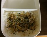 お弁当の蓋につかないふりかけのかけ方作り方2写真