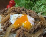 温玉のっけ！甘辛焼肉丼deワンプレート♪作り方10写真
