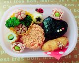 幼稚園 ハートのおにぎり弁当作り方1写真