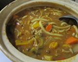 簡単感嘆！土鍋カリースープ煮込みうどん作り方1写真
