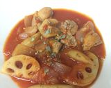 新玉ねぎ新牛蒡と鶏肉のトマト煮作り方6写真
