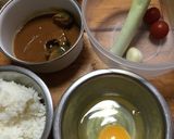 さばの味噌煮缶で作るヘルシーなオムライス作り方1写真