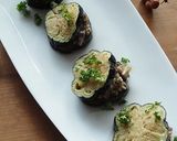 揚げナスに３種のキノコソースをトッピング作り方5写真