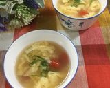 プチトマトと卵のスープ♡作り方2写真