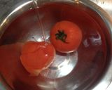 ブルサンとトマトの前菜 コンソメ餡仕立て作り方3写真