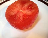 ブルサンとトマトの前菜 コンソメ餡仕立て作り方5写真