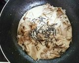 きのこと塩こんぶの味噌クリームパスタ作り方6写真