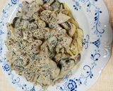 きのこと塩こんぶの味噌クリームパスタ作り方7写真