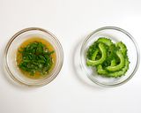 茄子とゴーヤの味噌炒め作り方1写真