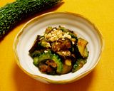 茄子とゴーヤの味噌炒め作り方3写真