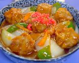 酢豚風肉団子丼作り方6写真