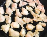 低糖質砂糖なし。たけのこと鶏皮のきんぴら作り方3写真