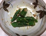 オクラのゴマ和え☆お弁当用作り方3写真