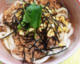 余った鶏そぼろ丼の具で♯餡かけうどん作り方4写真