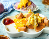 簡単☆魚肉ソーセージと卵の炒め物作り方5写真