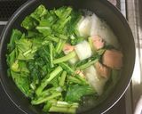 旨味たっぷり鮭と蕪の豆乳味噌スープ作り方4写真