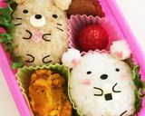 すみっこぐらし＊しろくま&ねこ＊キャラ弁作り方6写真