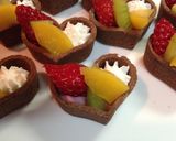 タルトカップ☆ハートフルーツチョコタルト作り方4写真
