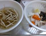一人鍋で月見豚汁作り方1写真
