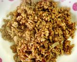 たけのこと肉味噌のピザ。作り方4写真