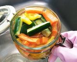 我が家の常備菜☆いつもの瓶で時短ピクルス作り方3写真