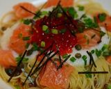✿サーモンといくらのとろろカッペリーニ✿作り方6写真